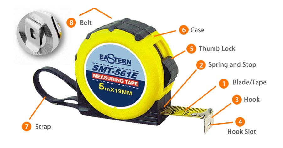 What Are Major Parts of a Short Steel Tape Measure? - China Tape Measure  Wholesaler Factory