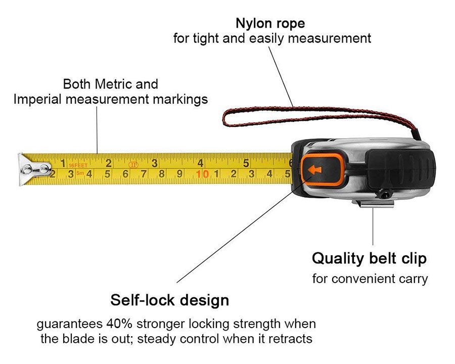 Transparent Plastic Shell with Keychain Functional Mini Retractable Measuring  Tape Keychain - China Steel Tape Measure, Measuring Tape